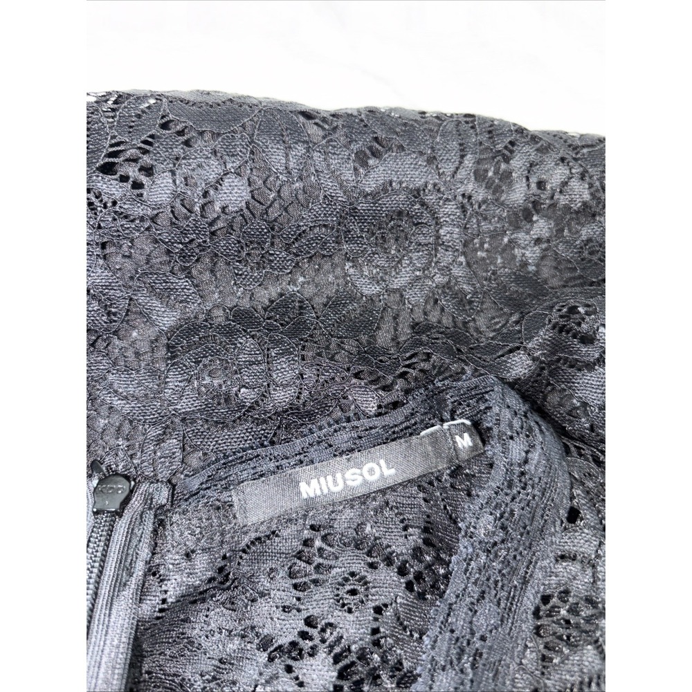 Classic Timeless Miusol Gown Black Lace Top Long Chiffon Skirt Gown Med Elegant‎ - Picture 9 of 12